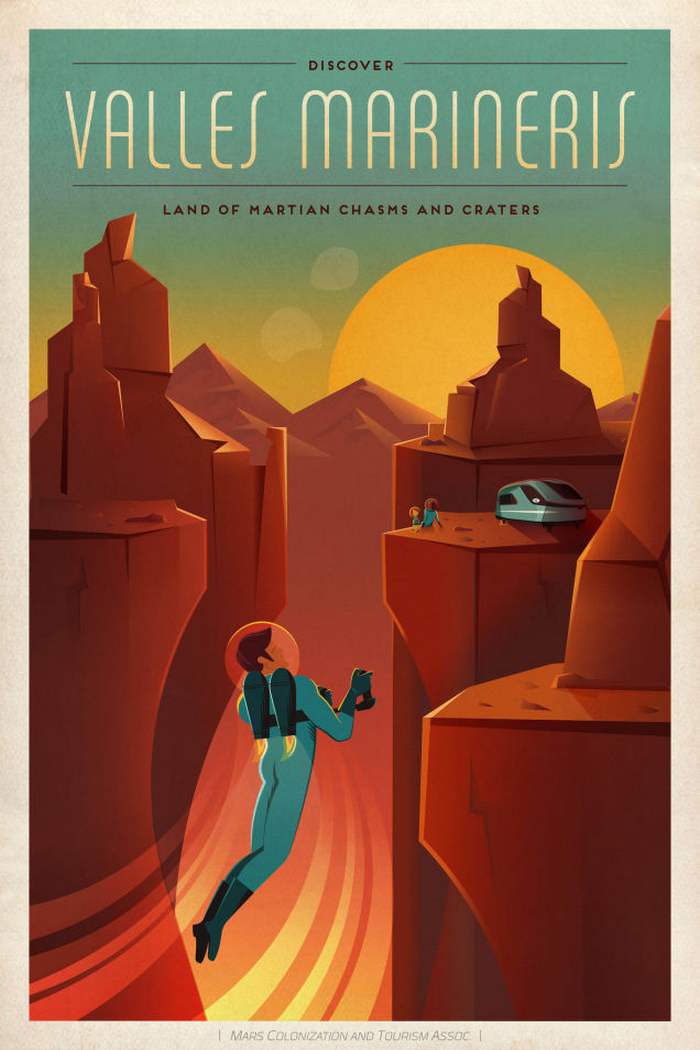wordlessTech | SpaceXâ€™s retro Mars travel posters