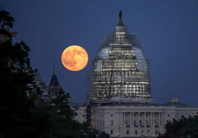 Blue Moon over Washington 1 Blue-Moon
