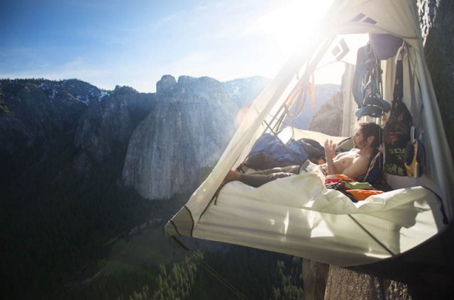 Ascenting up El Capitan in Yosemite National Park