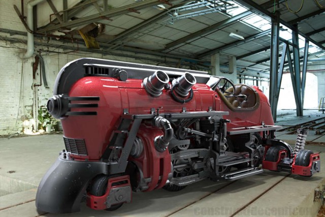 Futuristic Steam Train