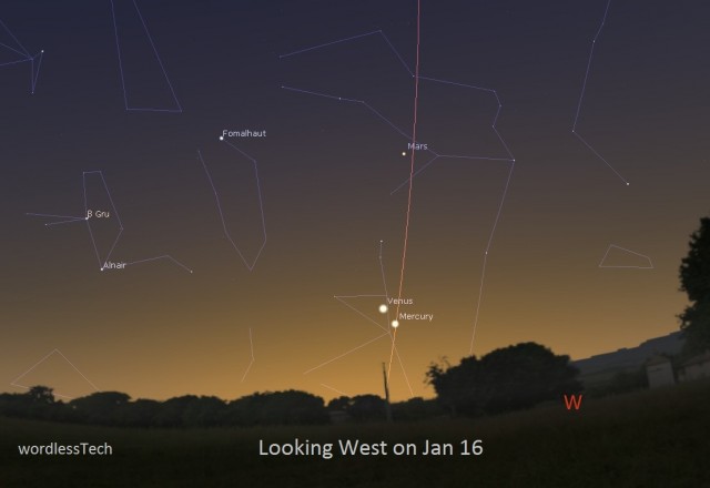 Venus and Mercury on Jan 16