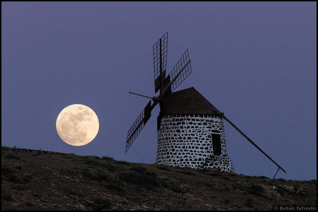 Full Moon and Windmill