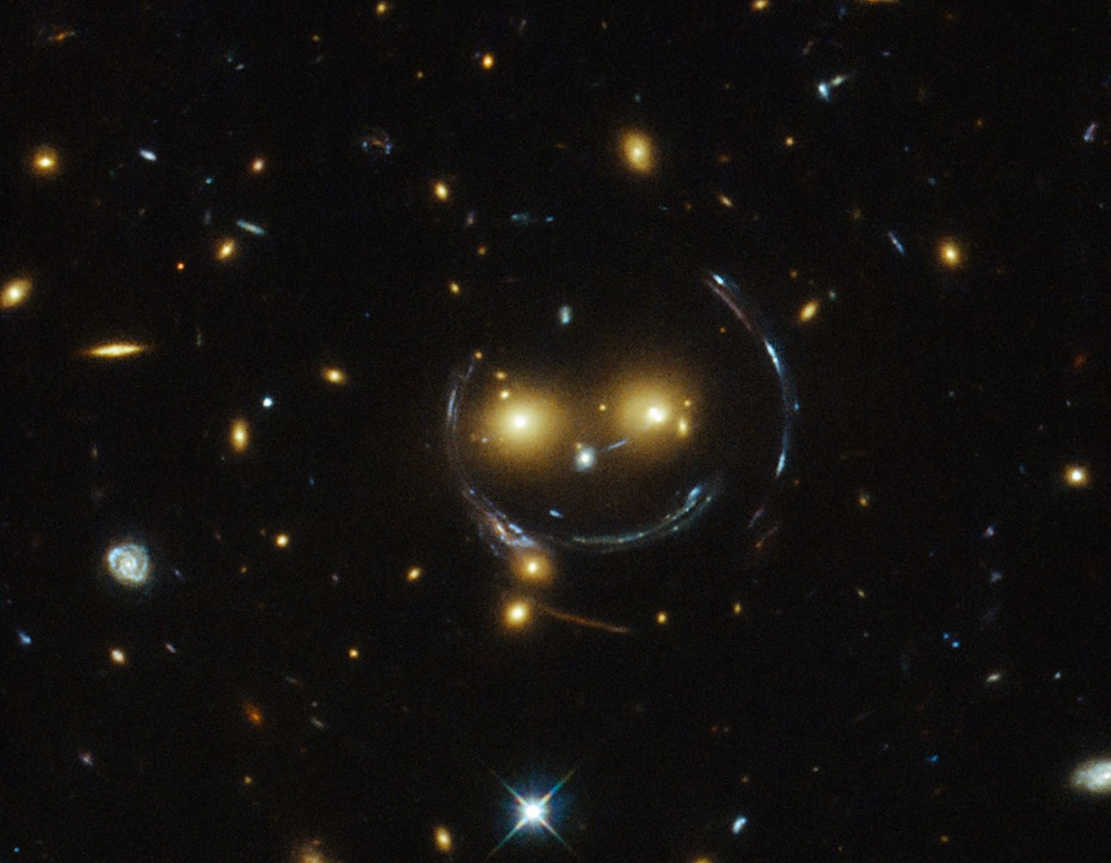 Giant smiley face by Hubble