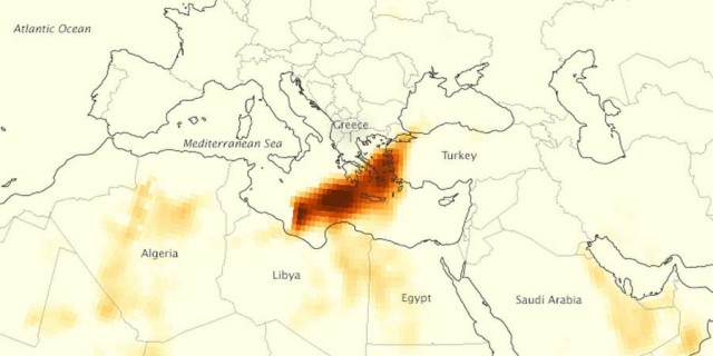 Saharan Dust over the Mediterranean Sea 