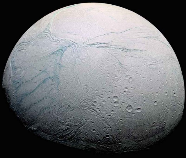 Enceladus, Saturn’s sixth largest moon