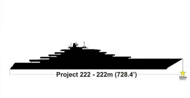Triple Deuce 222 meters superyacht  