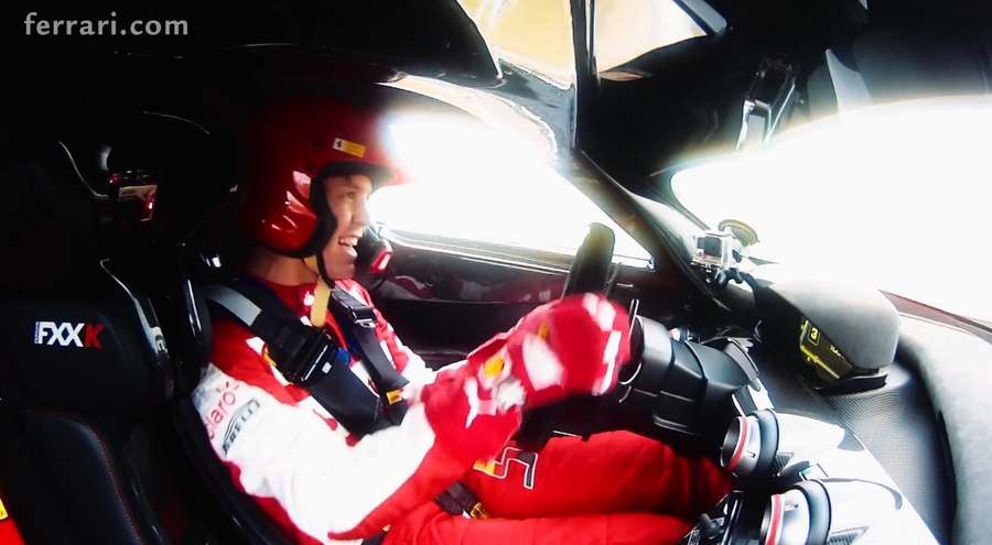 Vettel in the Ferrari FXX K
