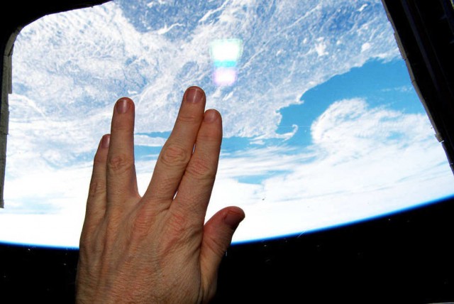 Vulcan hand salute from orbit