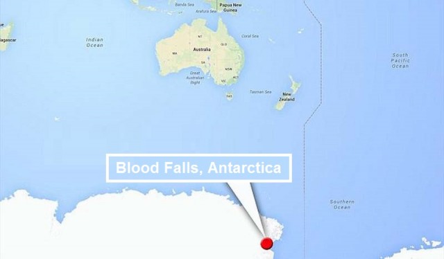 Blood Falls Antarctica map