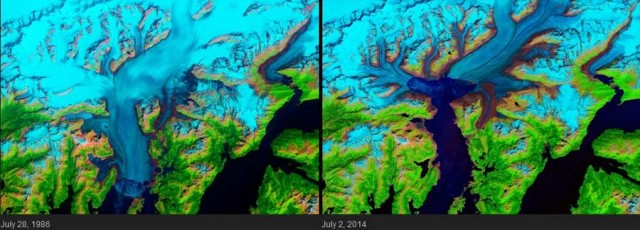 Shrinking glacier, Alaska