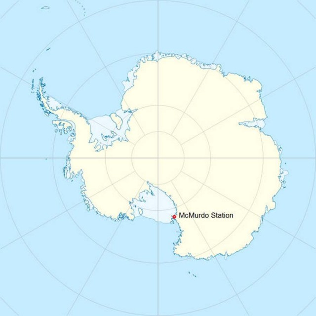 McMurdo Station in Antarctica map