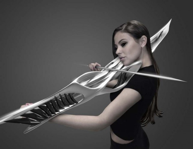 Piezoelectric 3D-printed 2-string Violin