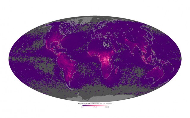 Global Lightning Activity map 