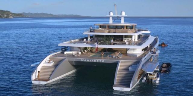 catamaran mega yacht 