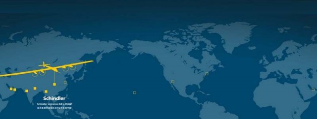 Solar Impulse 2 world map
