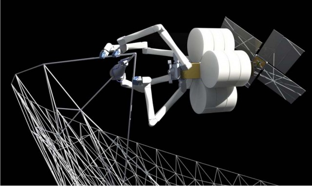 Giant Space Structures by Spiderlike Robots 2