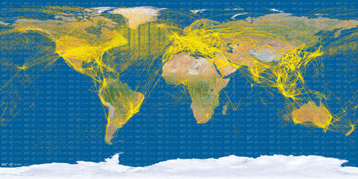 Global aircraft map