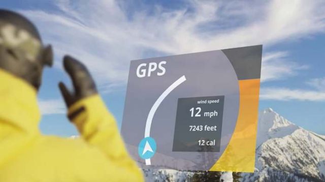 GogglePal universal heads-up display to snow goggles (2)