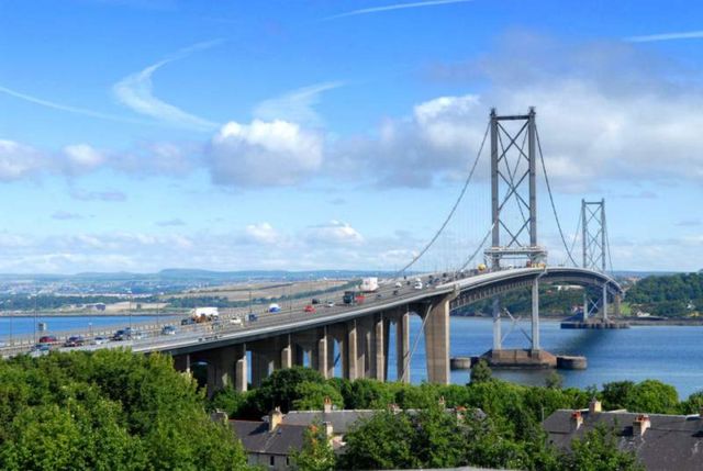 The Forth Road Bridge in Scotland