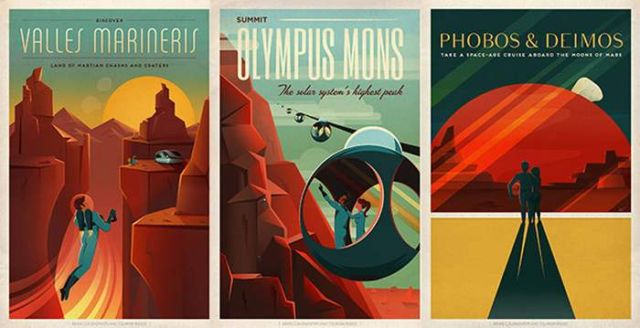 SpaceX's retro Mars travel posters 