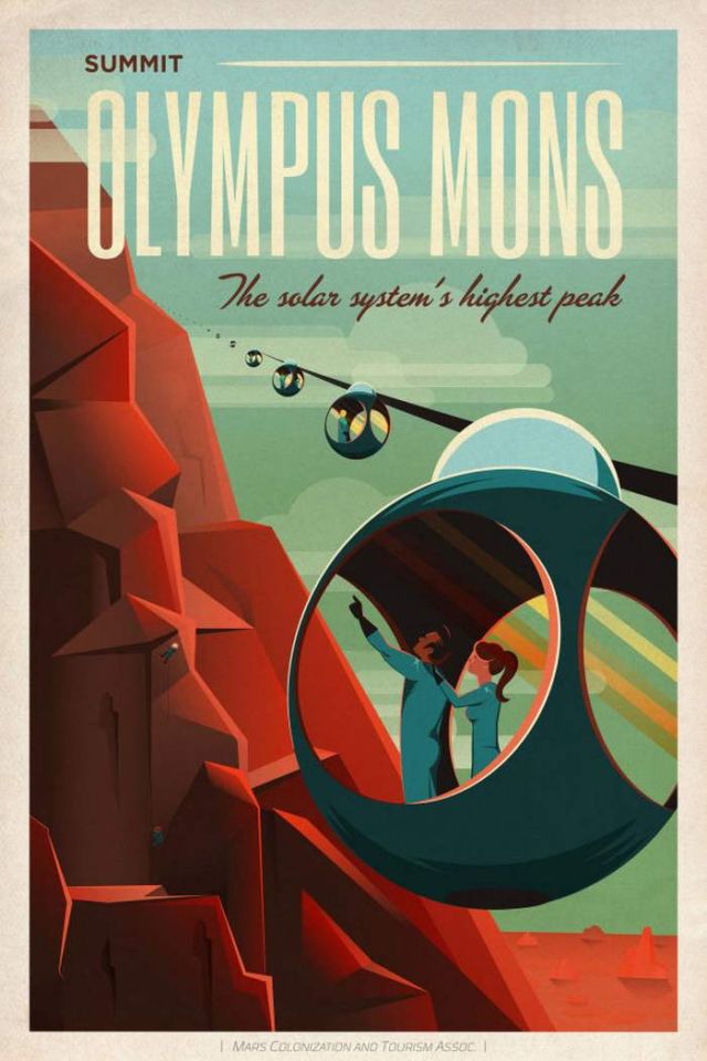 Olympus Mons travel poster