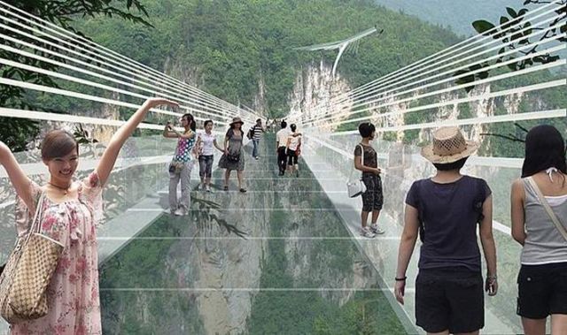 Glass Bridge in Zhangjiajie Grand Canyon