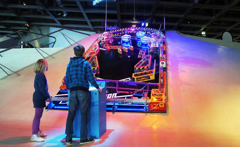 Super-sized pinball machine