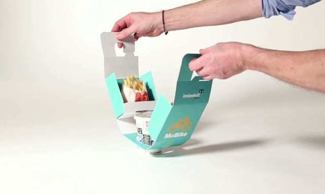 McDonald AutoMac Bike Takeout packaging