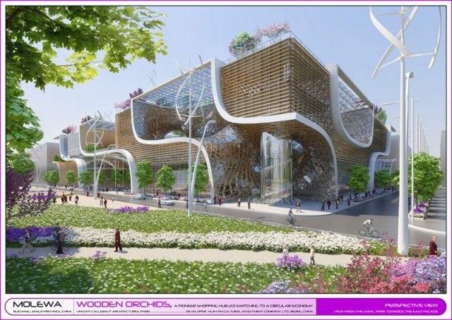 Wooden Orchids Shopping Mall by Vincent Callebaut (10)