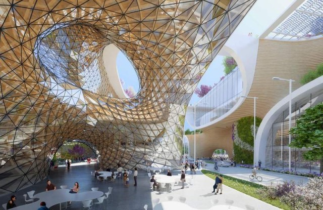 Wooden Orchids Shopping Mall by Vincent Callebaut (3)