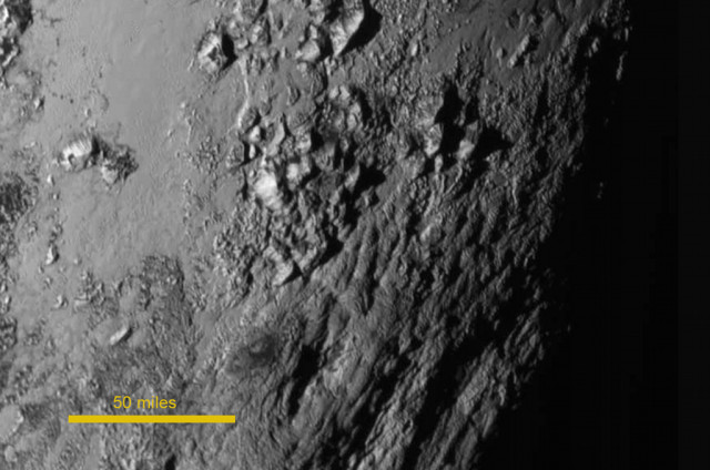 Close-up image of Pluto