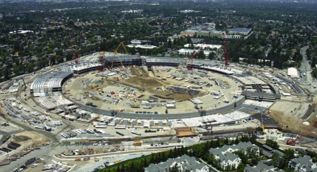 Construction progress at Apple HQ in Cupertino