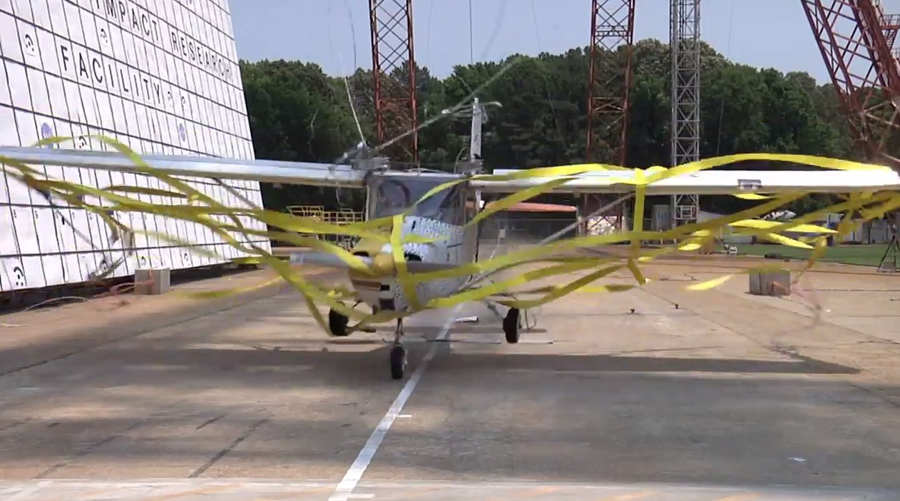 Cessna Crash Test for Emergency Transmitters
