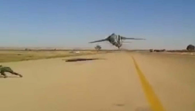 Flyby of a Libyan Mig-23