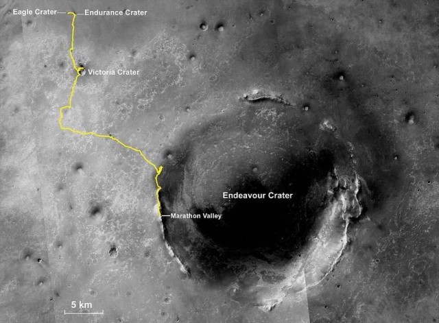 Opportunity across the Red Planet 1