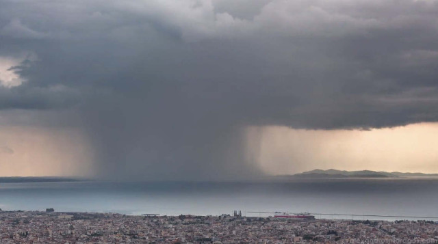 Rain Shaft Storm in Greece