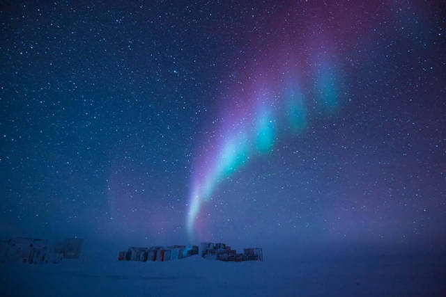 Aurora australis over Antarctica