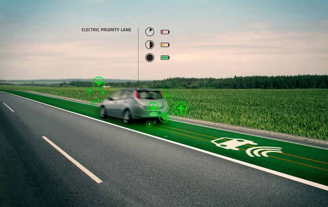 Electric car charging lanes