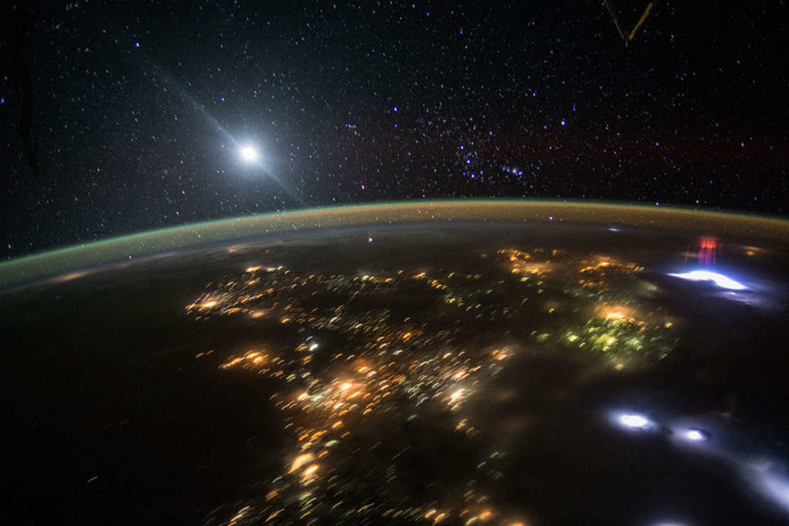 Moon and Orion from Space Station