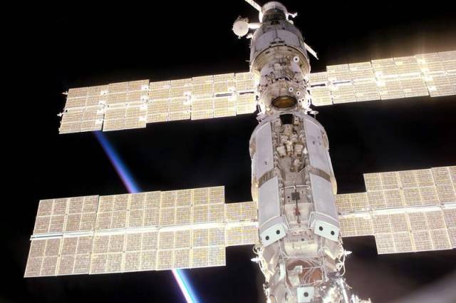 Solar modules on the International Space Station