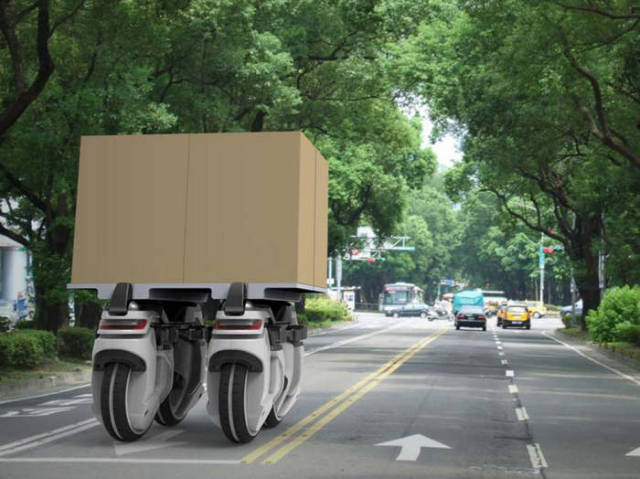 Transwheel autonomous delivery drones 