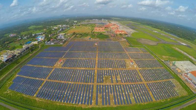 Solar-powered airport in India