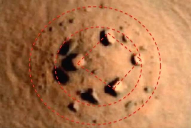 Mysterious circular stone formation on Mars (1)