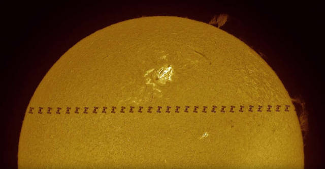 The Space Station transits the Sun