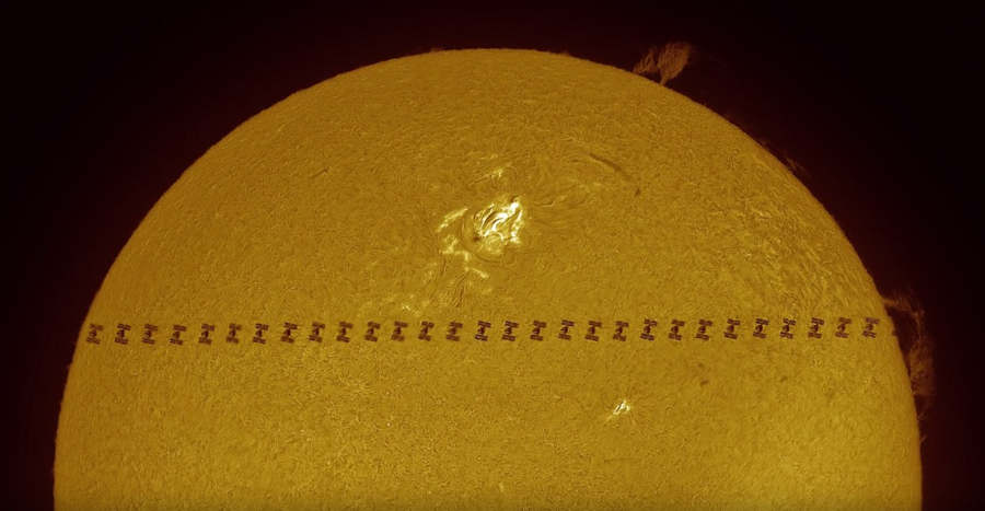 The Space Station transits the Sun