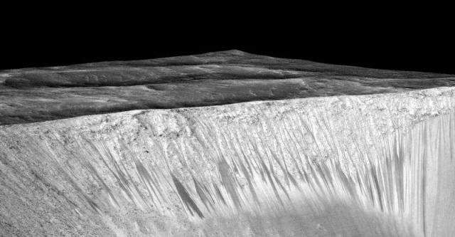  Recurring slope lineae (RSL) on Garni Crater