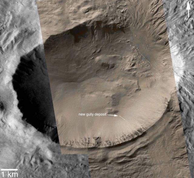 Mars gully deposits, 2006 