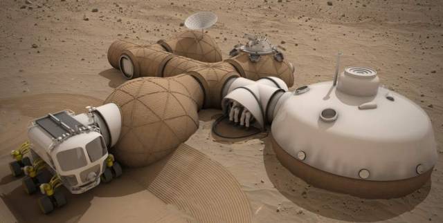 Team LavaHive was awarded third place honors for their Mars habitat design.