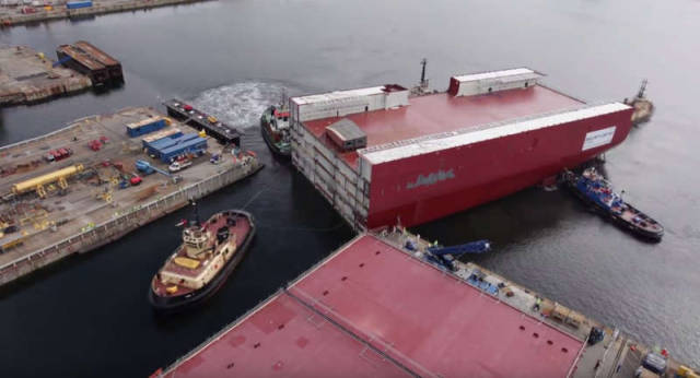 a gigantic Aircraft Carrier piece 