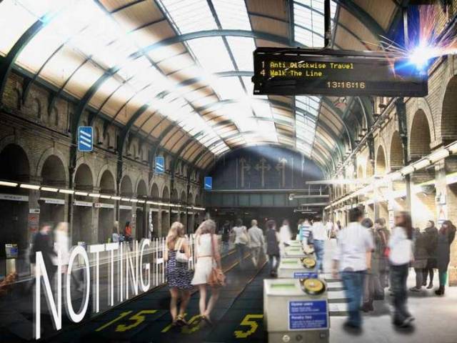 Turning the London underground into a moving walkway (1)